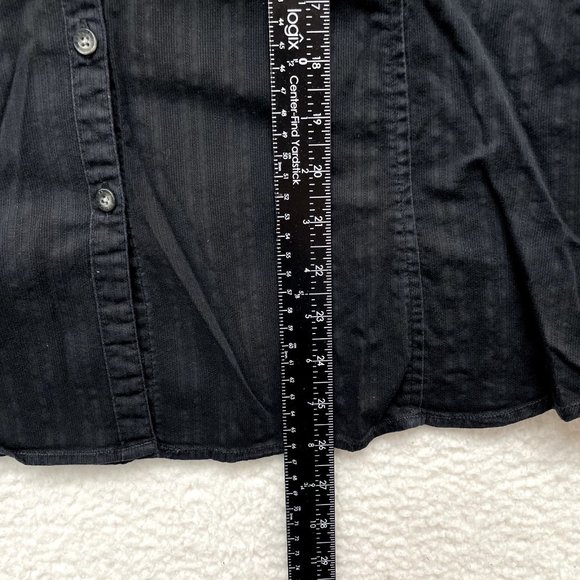 Y2K 2000s Harley Davidson Plus Size Blouse Womens 1X Black Studded Cyber Grunge - Picture 6 of 9